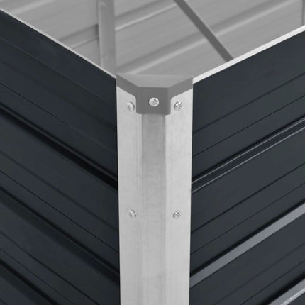 Garden Raised Bed Anthracite 63"x15.7"x17.7" Galvanized Steel