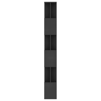 Book Cabinet/Room Divider Black 31.5"x9.4"x75.6" Engineered Wood