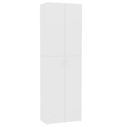 Office Cabinet White 23.6x12.6x74.8" Engineered Wood