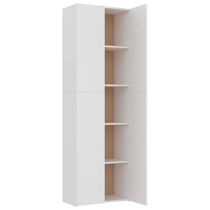 Office Cabinet White 23.6x12.6x74.8" Engineered Wood