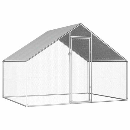 Outdoor Chicken Cage 9'x6.6'x6.3'Galvanized Steel