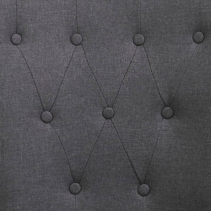 Dining Chairs with Armrests 6 pcs Dark Gray Fabric