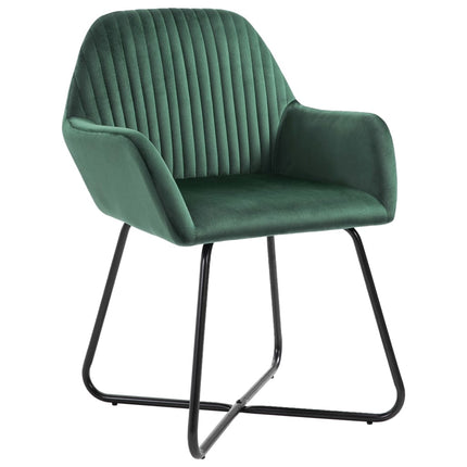 Dining Chairs 6 pcs Green Velvet