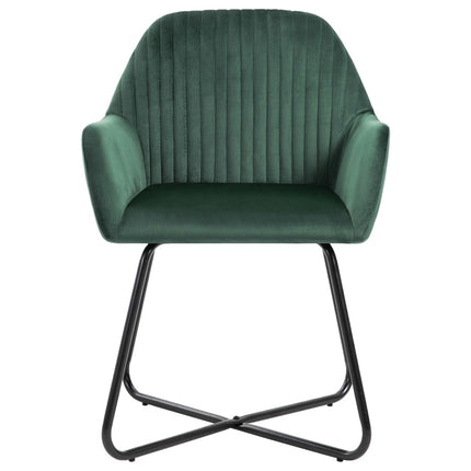 Dining Chairs 6 pcs Green Velvet