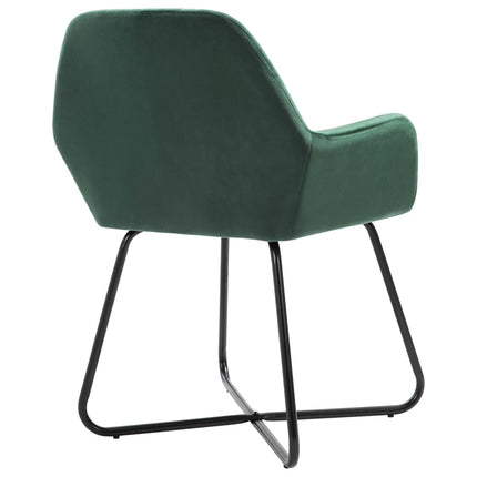 Dining Chairs 6 pcs Green Velvet