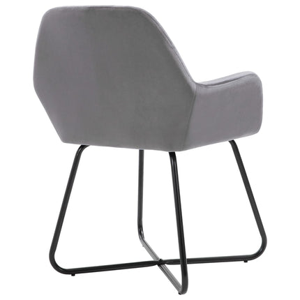 Dining Chairs 6 pcs Gray Velvet