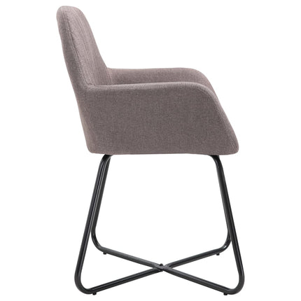 Dining Chairs 4 pcs Taupe Fabric