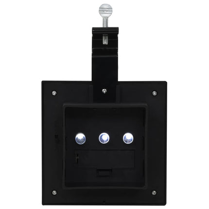 Outdoor Solar Lamps 12 pcs LED Square 4.7" Black