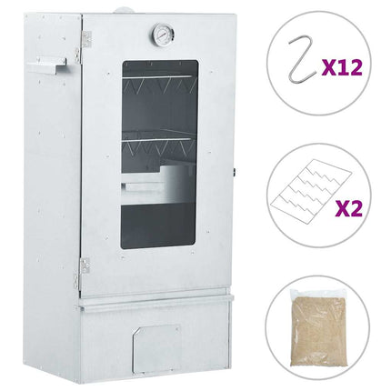 BBQ Oven Smoker with 2.2 lb Wood Chips 17.5"x11.4"x32.7
