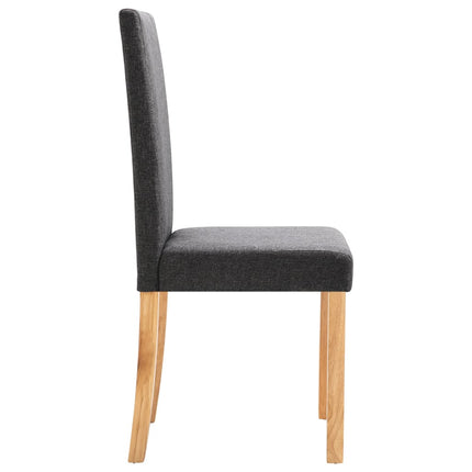 Dining Chairs 6 pcs Dark Gray Fabric