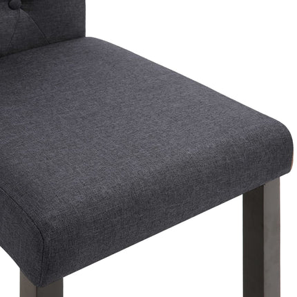 Dining Chairs 4 pcs Dark Gray Fabric