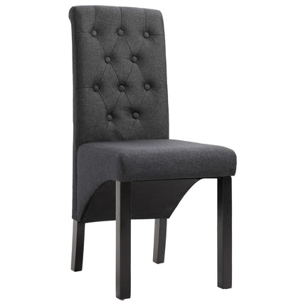 Dining Chairs 6 pcs Dark Gray Fabric