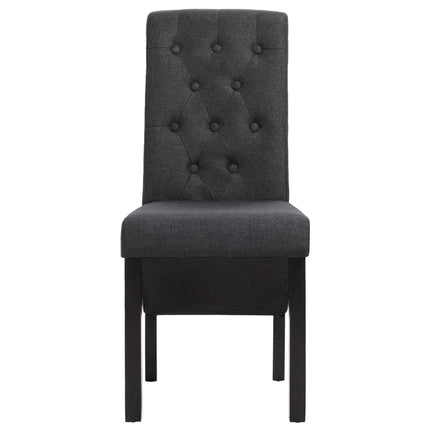 Dining Chairs 6 pcs Dark Gray Fabric