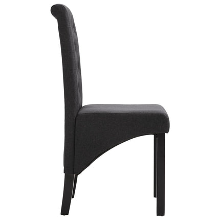 Dining Chairs 6 pcs Dark Gray Fabric