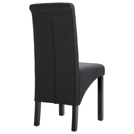 Dining Chairs 6 pcs Dark Gray Fabric