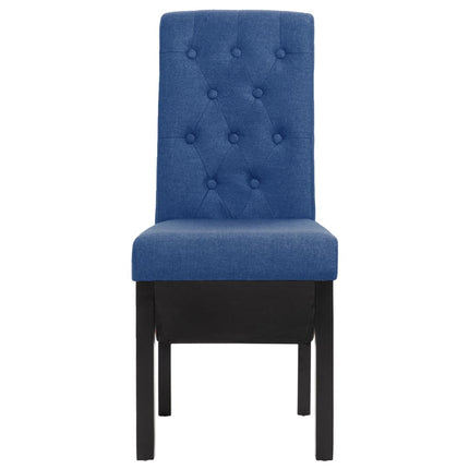 Dining Chairs 4 pcs Blue Fabric