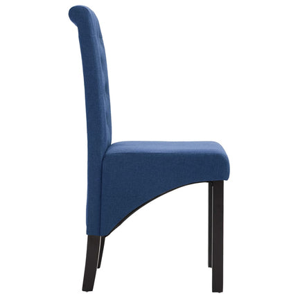 Dining Chairs 4 pcs Blue Fabric