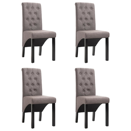 Dining Chairs 4 pcs Taupe Fabric