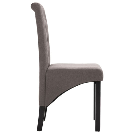 Dining Chairs 4 pcs Taupe Fabric