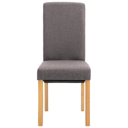 Dining Chairs 6 pcs Taupe Fabric