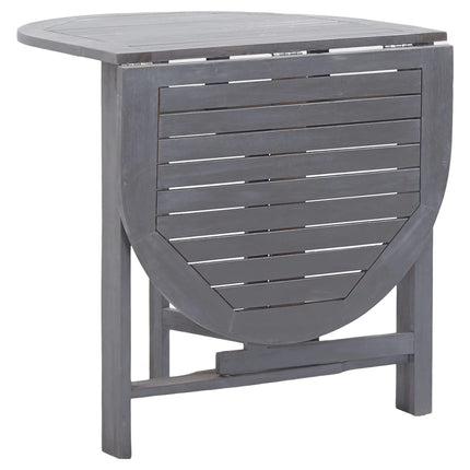 Patio Table Gray 47.2"x27.6"x29.1" Solid Acacia Wood