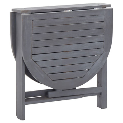 Patio Table Gray 47.2"x27.6"x29.1" Solid Acacia Wood