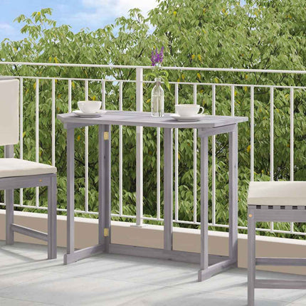 Folding Balcony Table 35.4"x19.7"x29.1" Solid Acacia Wood