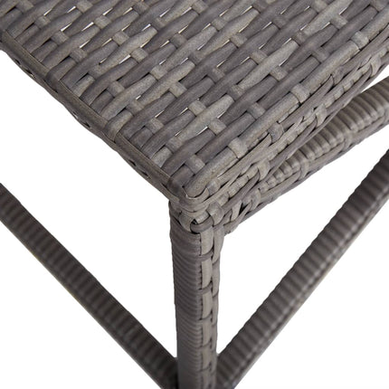 Patio Bench 47.2" Poly Rattan Gray