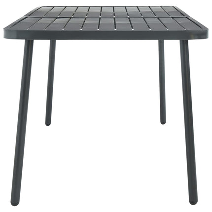 Patio Table Dark Gray 70.9"x32.7"x28.3" Steel
