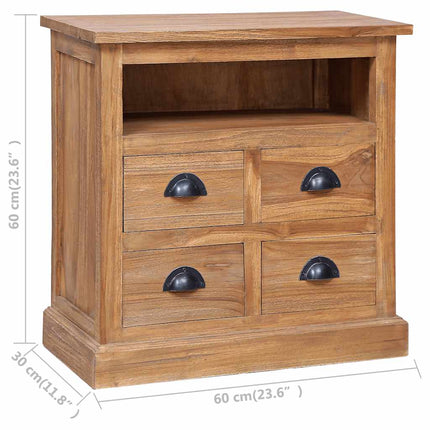 Side Cabinet 23.6"x11.8"x23.6" Solid Teak