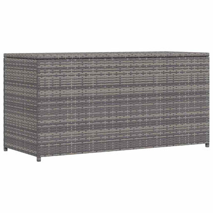 Patio Storage Box Gray 47.2"x19.7"x23.6" Poly Rattan