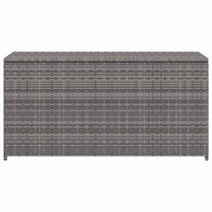 Patio Storage Box Gray 47.2"x19.7"x23.6" Poly Rattan