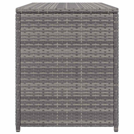 Patio Storage Box Gray 47.2"x19.7"x23.6" Poly Rattan