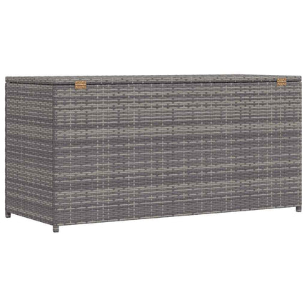 Patio Storage Box Gray 47.2"x19.7"x23.6" Poly Rattan