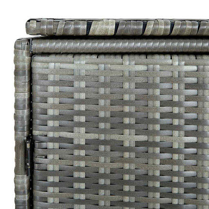 Double Wheelie Bin Shed Poly Rattan Anthracite 58.3"x30.3"x43.7