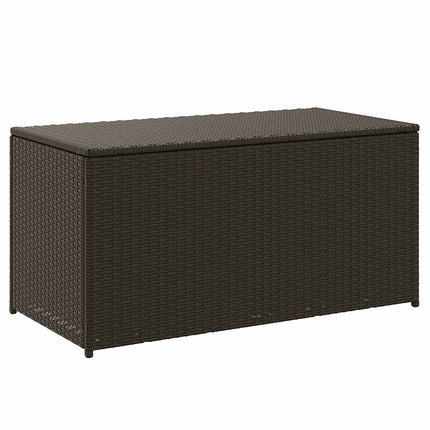Patio Storage Box Poly Rattan 39.3"x19.6"x19.6" Brown