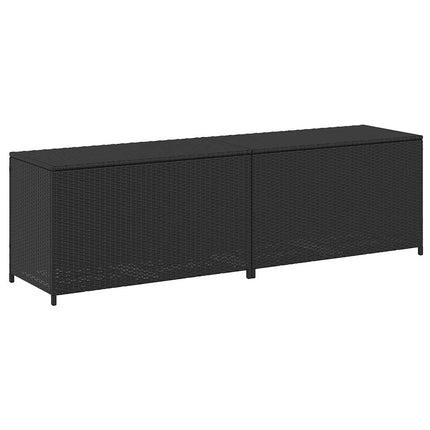 Patio Storage Box Poly Rattan 78.7"x19.6"x23.6" Black