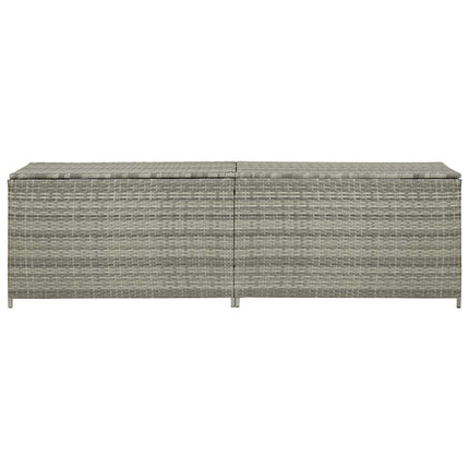 Patio Storage Box Poly Rattan 78.7"x19.6"x23.6" Gray