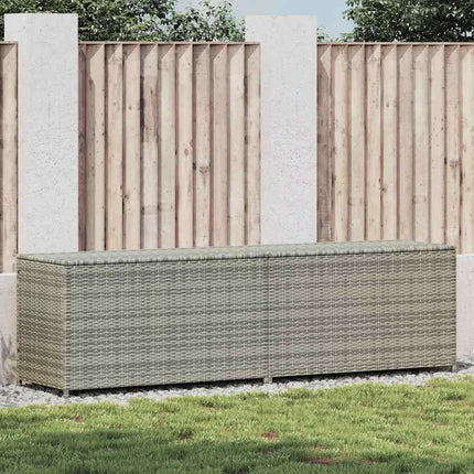 Patio Storage Box Poly Rattan 78.7"x19.6"x23.6" Gray