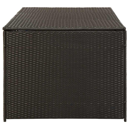 Patio Storage Box Poly Rattan 70.9"x35.4"x27.6" Brown