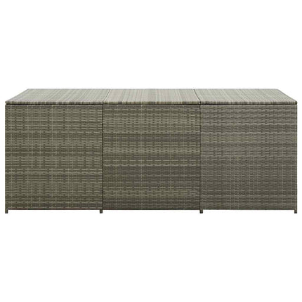 Patio Storage Box Poly Rattan 70.9"x35.4"x27.6" Gray