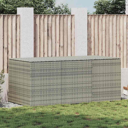 Patio Storage Box Poly Rattan 70.9"x35.4"x27.6" Gray