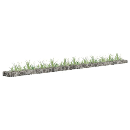 Gabion Raised Bed Galvanized Steel 177.2"x11.8"x3.9