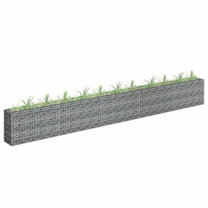 Gabion Raised Bed Galvanized Steel 177.2"x11.8"x23.6