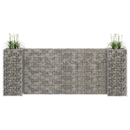 H-Shaped Gabion Planter Steel Wire 102.4"x15.7"x39.4