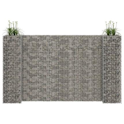 H-Shaped Gabion Planter Steel Wire 102.4"x15.7"x59.1
