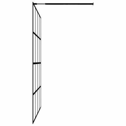 Walk-in Shower Screen Clear Tempered Glass 46.5"x74.8