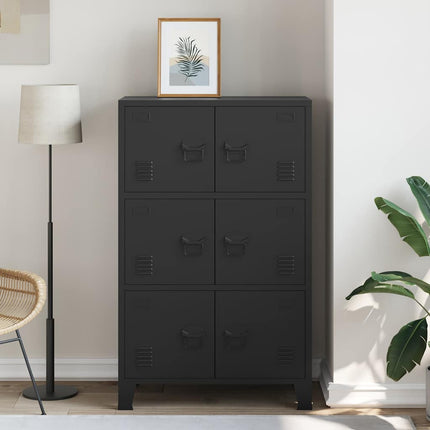Industrial Storage Chest Black 29.5"x15.7"x47.2" Steel