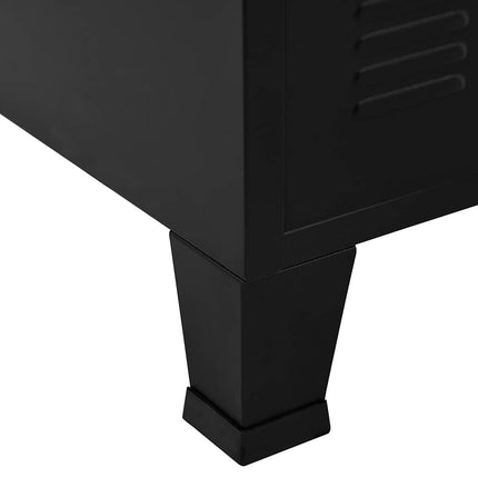 Industrial Storage Chest Black 29.5"x15.7"x47.2" Steel