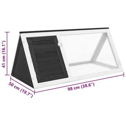 Animal Rabbit Cage Gray Wood